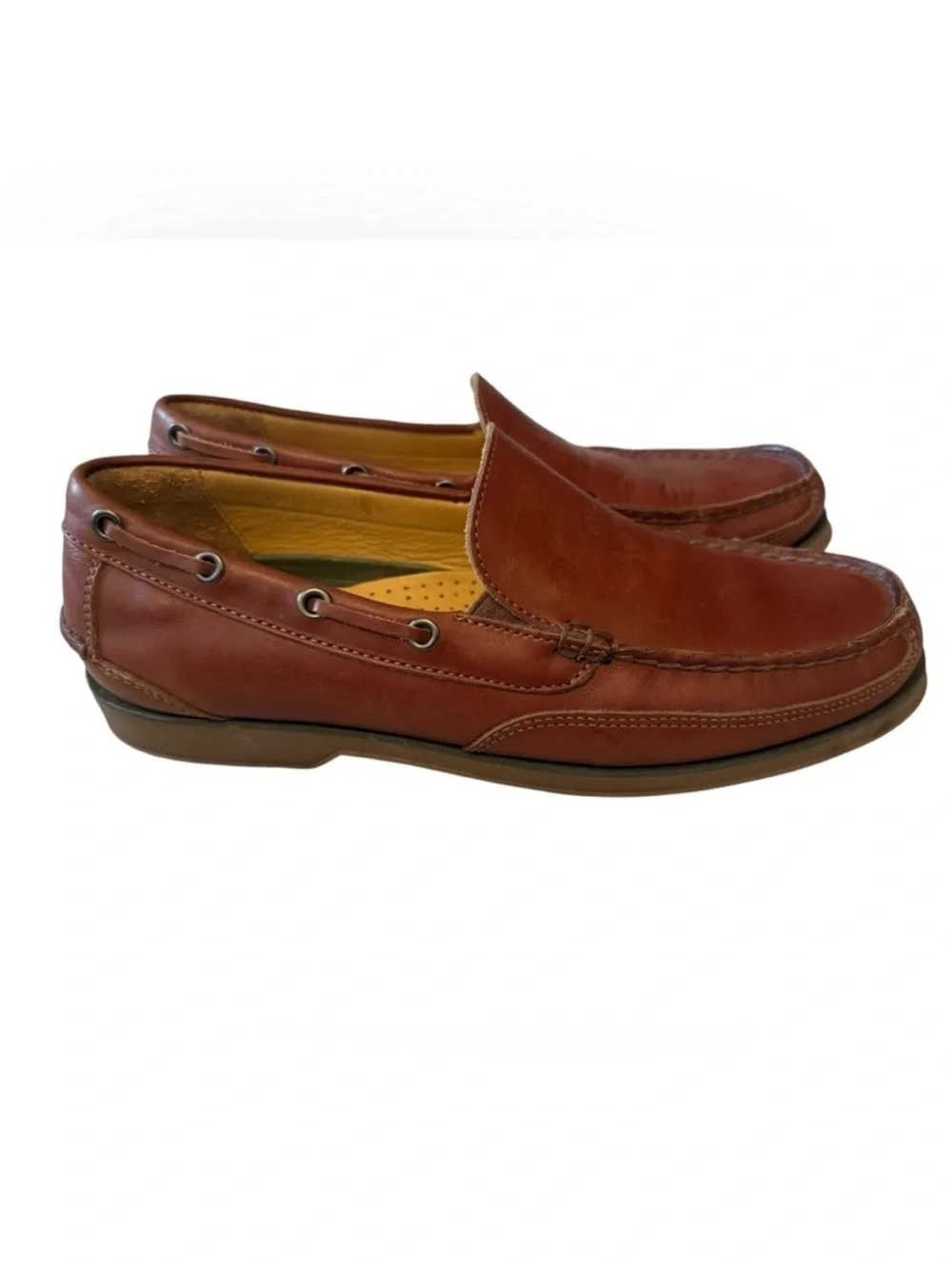 Tommy Bahama size 10 seaport leather boat shoes in great condition
